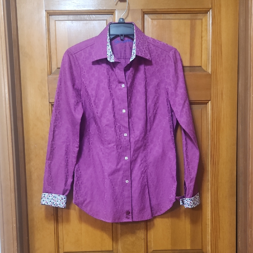 Robert Graham Purple/Pink Button Down Shirt, Women's Size Small, GUC